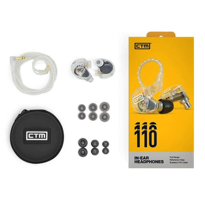 CTM CE110 In-Ear Monitor Headphones + Keepdrum Polishing Cloth