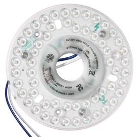 Ledytech 4.92'' LED Ceiling Fan Light Retrofit Kit, Ceiling Flush Light, Ceiling Light Replacement Panel PCB 1800LM Dimmable 18W (White 6000K)