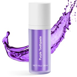 DERTEKA Purple Toothpaste for Teeth Whitening, Purple Toothpaste Whitening Booster, Tooth Stain Removal Colour Corrector, Stubborn Stain Removal & Enamel-Safe Brightening