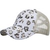 White Fang CA630 Mesh Cap, Leopard Pattern, Perforated, Hat, Sports,