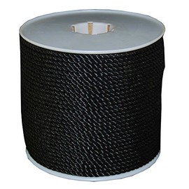 T.W Evans Cordage 377 Black Polypro Rope, 3/8-Inch x 600-Feet