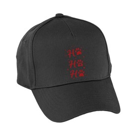 Hippowarehouse Ho Ho Ho Paws Premium Printed 5 Panel Baseball Cap hat OneSize Adults Black