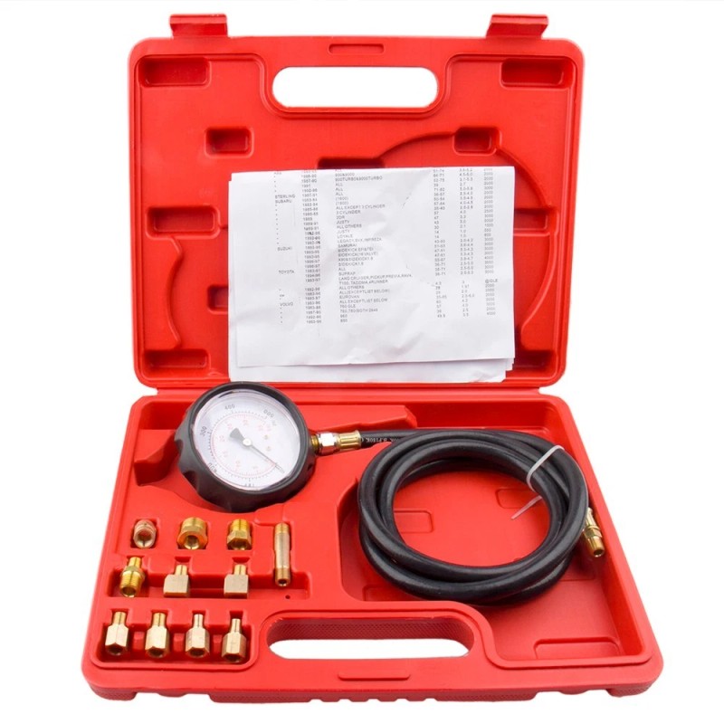 CarBole 13pc Engine Oil Pressure Tester Gauge Diagnostic 500psi Test