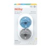 Nuby 3-D Sili Soother Pacifiers with Soft Handle and Two