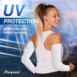Mangas de brazo para mujeres y hombres, protección solar UV, mangas de enfriamiento para mujeres con agujeros para el pulgar para cubrir tatuajes, yoga, ciclismo, golf, juegos, pesca, jardinería, brazo, mangas de compresión para niñas, 1 par, rosa