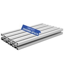 Seekliny 4Pack 4040 T Slot Aluminum Extrusion 2000mm Silver Extruded Aluminum Profile 40x40 T-Slotted Framing European Standard Anodized Linear Rail for 3D Printer Accessories Parts
