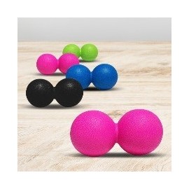 [123 Market] Peanut Massage Ball / Acupressure Roller for Neck, Back, Trapezius, and Foot Massage 2-4) Peanut Massage Ball (Blue) 4ea