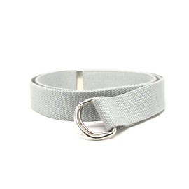Deal Fashionista D Ring Webbed Cotton Canvas Belt 1.5" Wide M Gray