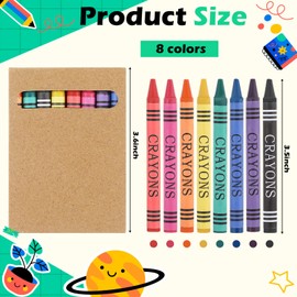 Trandraft Crayons Bulk 8 Different Color Crayon Wrapped Wax Mini Boxes of Crayons Bulks Crayons Party Favors Packs for Classroom, Home Birthdays, School Teachers (30 Packs)