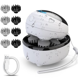 arboleaf Scalp Massager Electric, Portable Head Massager Scalp Stress Relax, Waterproof Rechargeable 6 in 1 Hair Massage, Ideal for Relaxation and Wellness, Gifts for Her and Him