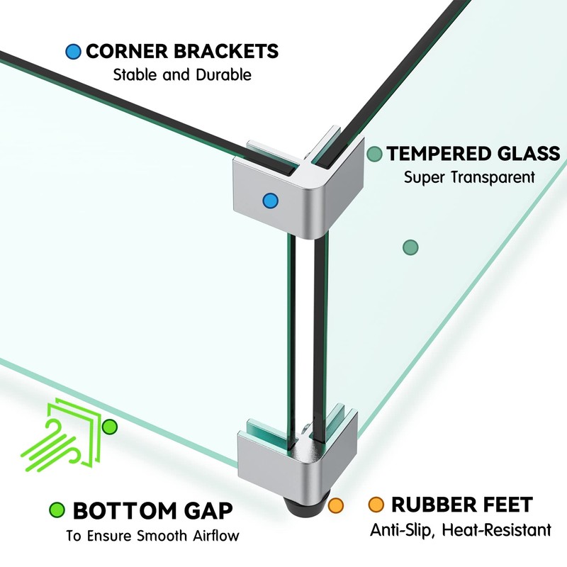 Skyflame Linear Fire Pit Wind Guard – 40.5" x 12.5"