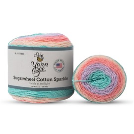 Yarn Bee 3 - Light – Soft Skein – 335 Yards of Cotton Yarn for Crocheting Blankets, Hats, & More – Craft Supplies for Handcrafting, Twirls at Twilight