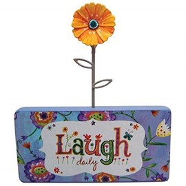 WL SS-WL-22320, 5 Inch Laugh Rectangle Desk Photo Clip Collectible Decoration Statue, 5"