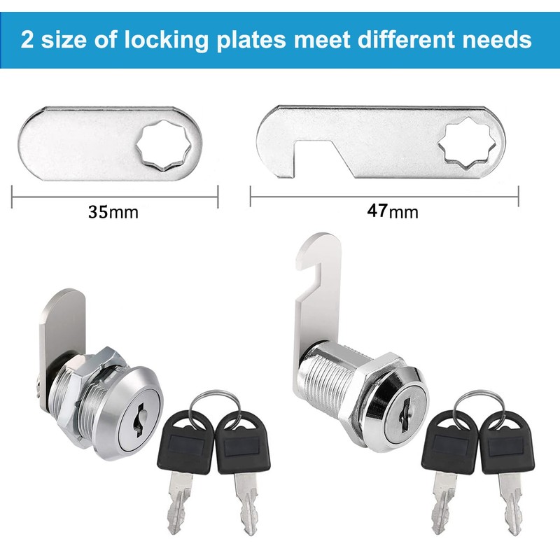 Litensh 20mm Security Mailbox Lock, Mailbox Lock, Cabinet Drawer Cam