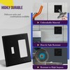 ENERLITES Combination Toggle Light Switch/Decorator Light Switch Plate, Double Switch