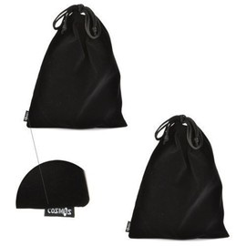 Cosmos 2 Pcs Portable Headphone Carrying Bag Travel Headset Storage Pouch Soft Drawstring Headphone Case Bag for Over-Ear Headphones Gaming Headset Neckband Earphones (Black Color)