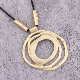 JAOYU Bohemian Necklaces for Women Leather Necklace with Charm Boho Jewelry for Women Necklace Trendy Boho Chunky Bohemian Necklace