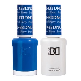 DND Gel Polish Set, Blue Collection, UV/LED Gel Polish and Air Dry Nail Lacquer, Matching Chip-Free Polish Duo, 433 Pool Party, 0.5 Fl Oz