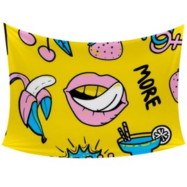 XJJ&USC Wall Tapestry ，Four Sizes to Choose from Tapestry Wall Decor Headboard Home Decor,Pink Strawberry