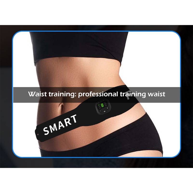 6 Modes Abdominal Waist Trimmer Ab Muscle Stimulator Belt Flat