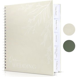 Beautiful Minimalistic Wedding Planner Book and Organizer - Unique Engagement Gift for Newly Engaged Couples, Future Brides and Grooms