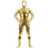 Aniler Unisex Shiny Metallic Open Face Zipper Stretchy Zentai Bodysuit