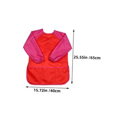 Generic 2pcs Painting Smocks with Long Sleeves for Boys and Art Aprons Wear Design for Independent Dressing Washable Protective Bibs for Craft Cooking and School Activities