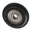 CNBTR 40x8x6mm Black Steel Plastic Coated Ball Bearing Pulley Wheel