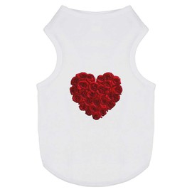 'Red Rose Heart' Pet Dog/Cat T-Shirt (PT00092088)