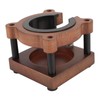 Bear-shaped coffee filter holder made of wood, sturdy tamper stand