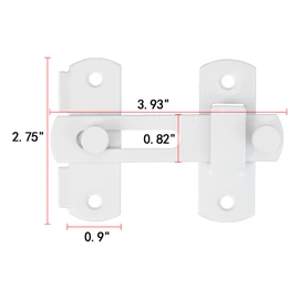 INIRET 2 Packs Barn Door Latches， White Stainless Steel barn gate flip Door Latch Bi-fold Door Lock,Sliding Door Antique Lock Gate Latches Wine Cabinet Closet Door Latches(White)