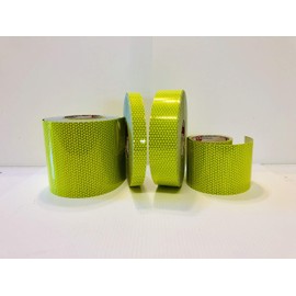 Oralite V98 Lime Yellow Reflective Tape Reflexite Orafol Prismatic Safety Tape 1", 2", 4", 6" (4" x20')