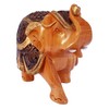 Purpledip Handmade Wooden Elephant Statue (12343)