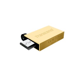 Transcend JetFlash 380 8 GB USB 2.0 OTG Flash Drive, Silver (TS8GJF380S) Gold 8 GB