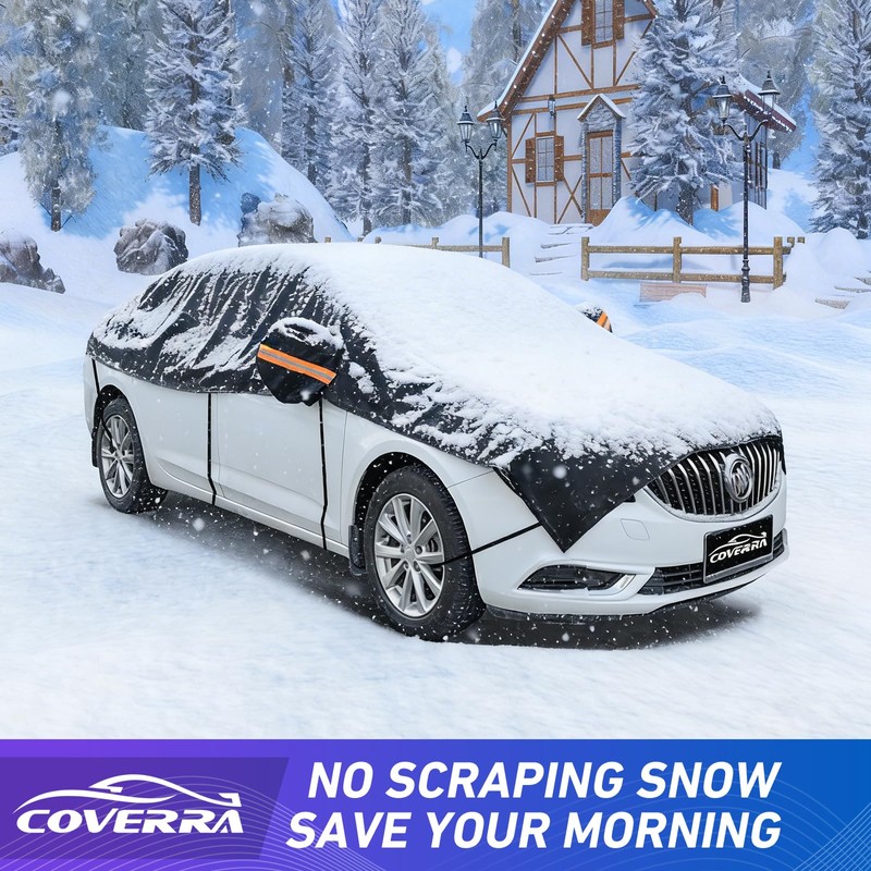 Half Car Cover SUV for Snow, Heavy Duty Roof Cover