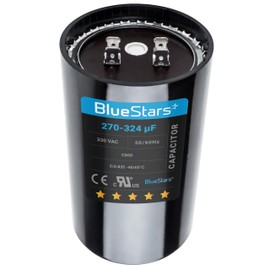 [2025 Upgraded] BlueStars 270-324 uF MFD 330 VAC Round Start Capacitor 50/60 Hz AC Electric - Lot -1 Replacement Part - Fit Air Conditioner or Heat Pump Condenser - Lifetime Up to 30.000 Hours