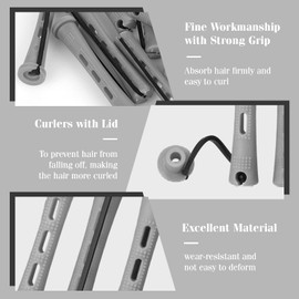 50 Stück Dauerwellen Wickler, Lockenwickler Dauerwelle Set mit Elastischen Gummiband, Keine Hitze Haar Lockenwickler Hair Rollers Geeignet für Verschieden Haartypen, Dauerwelle Selber Machen