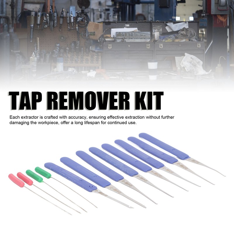 12PCS Tap Extractor Spring Steel Tap Remover Tool Kit Stripped