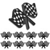 6 Pcs Racing Flag Pin Enamel Black and White Checkerboard