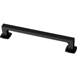 Franklin Brass Parow (1-Pack) Cabinet Handles 6-5/16' Hole Center Matte Black Kitchen Drawer Pulls Dresser, Furniture Hardware P41772K-FB-C