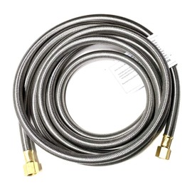 12FT Stainless Steel Braided Propane Hose Extension Assembly with 3/8" Female Flare on Both Ends for Gas Grill, RV Fire Pit