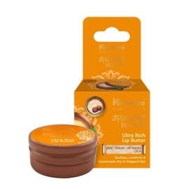 Himalaya Ayurveda Secrets Ultra Rich Lip Butter Jar – Centella Asiatica Healing Balm for Dry, Chapped Lips – Sal, Kokum & Ghee Butters, Natural Vanilla, Intensive Repair