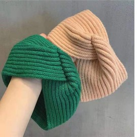 Trendy Cross Sports Headband - Influencer Style, Freesize Wool Khaki 5ea