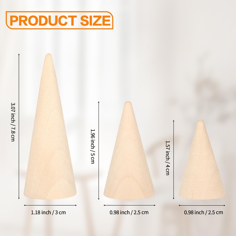 KUKUVR 3 Pieces Finger Ring Display Stand for Selling (Small+Medium+Large)