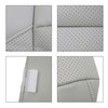 TJHSM Seat Cover Driver Passenger Bottom Top Perforated Gray Leather