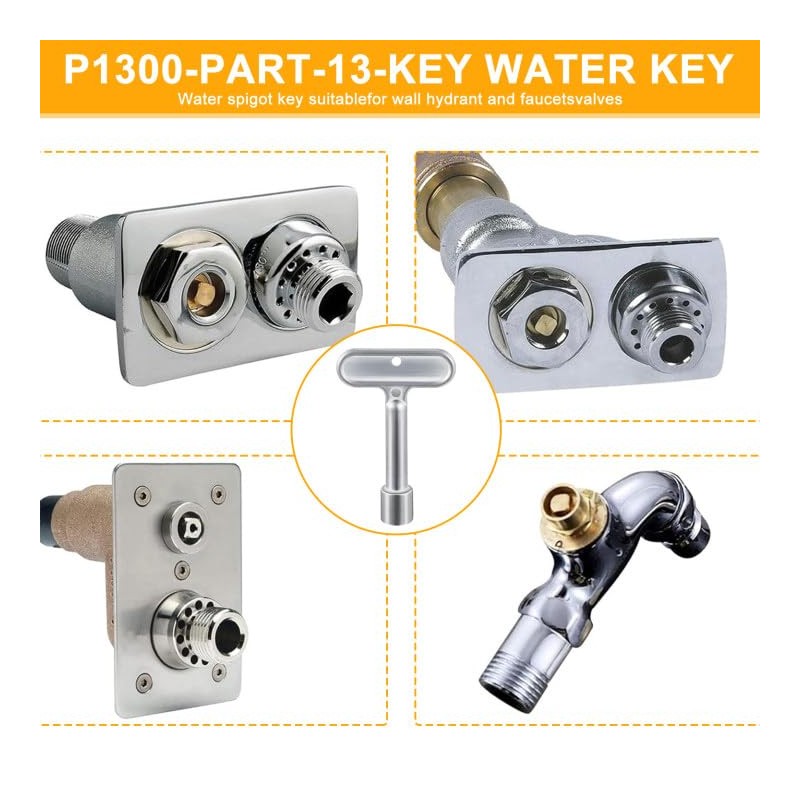 2 Pack 3/8''Hydrant Key, Upgrade Water Key for P1300-PART-13-KEY, Hydrant