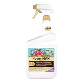 Bonide Captain Jack's Neem Max, 32 oz Ready-to-Use Spray Cold Pressed Neem Oil, Multi-Purpose Insecticide, Fungicide, Miticide and Nematicide for Organic Gardening