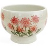 Takumikaze High Hill Matcha Rice Bowl, Ceramic, Wild Flower, Red,