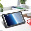 Tablet Case Black Silicone Precise Cutouts Shock Absorbent Stable Kickstand