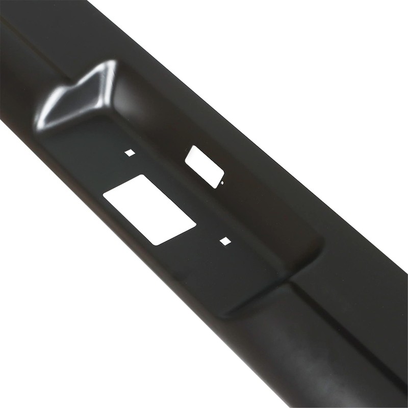 munirater Black Car Rear Bumper Steel Roll Pan with License